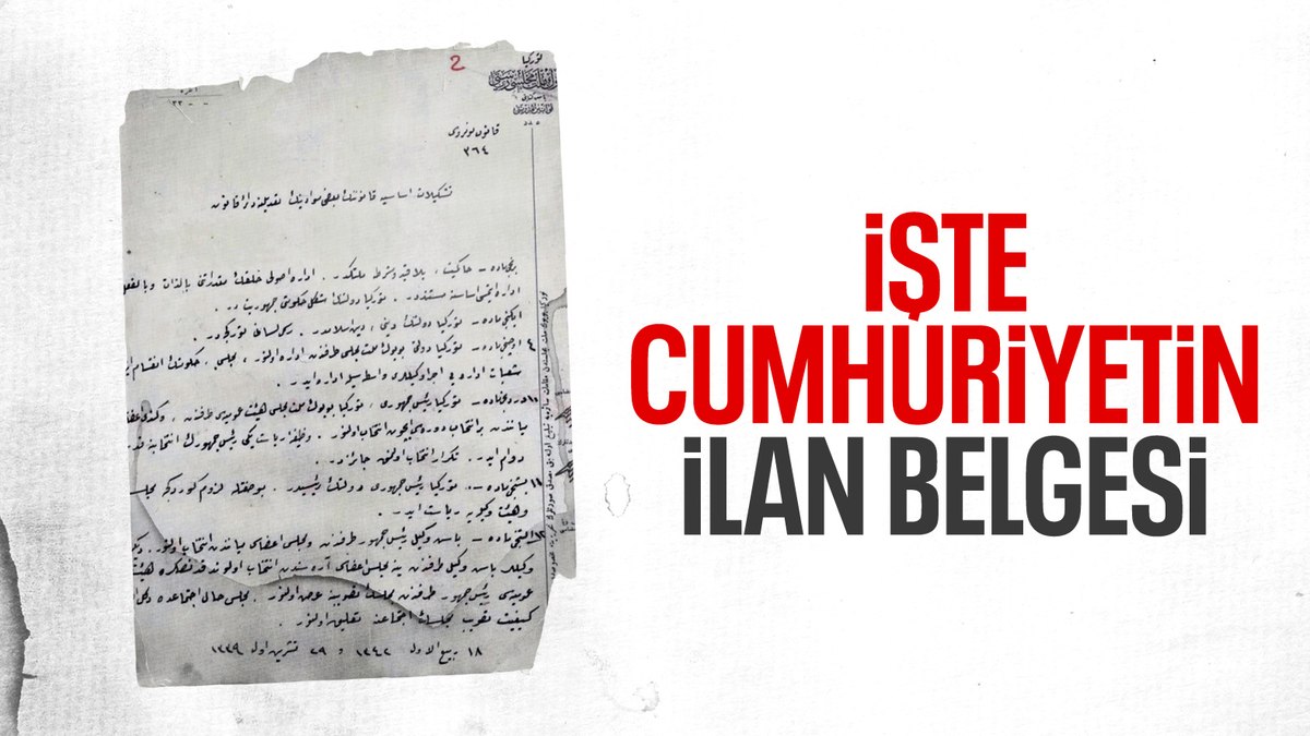 Cumhuriyet’in kuruluşunun tarihi belgeleri
